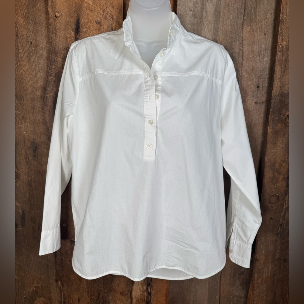 J. Crew White Casual Button Down Shirt